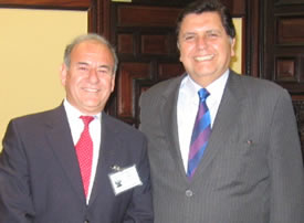 Roger Huaman and President Alan Garcia Perez